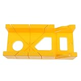 Flameer マイターボックス のこぎりガイド 45度 90度 木工ツール DIY道具 キャビネット イエロー