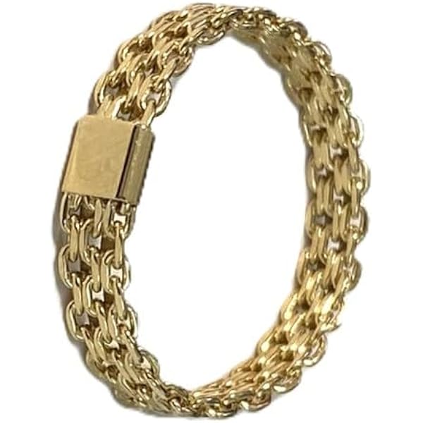 Amazon | [ジュエリーコトブキ] ロープチェーン リング 指輪 17号 18金