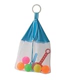 Pomfitis Mesh Net Laundry Stroller Bag Bath Toy Organizer Storage Beach Tote, Light Blue