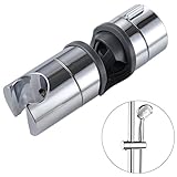 シャワーフック シャワーホルダー POAO シャワー フック 可変式 パーツ 360度回転 ABS樹脂 18mm ～ 25mm 角度 調節 可能 (ブラック)