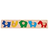monkeyjack Developmental Baby Wooden Animal Pegジグソーパズルボード赤ちゃん幼児子供教育玩具
