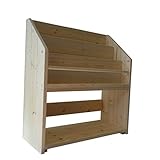 Make Woood！ (メイクウッド) シンプルな絵本棚 キッズブックシェルフ【完成品】ハンドメイド 木の香りと温かみのある雰囲気 ナチュラル 素材 ハイワイド64cm スタンダード Aタイプ (ICO-BKSF/W64A)