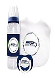Seattle Seahawks Infant 3-piece Pacifier, Bib & Bottle Gift Set by Baby Fanatic [並行輸入品]