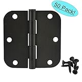 Cosmas Oil Rubbed Bronze Door Hinge 3.5" Inch x 3.5" Inch with 5/8" Inch Radius Corners - 50 Pack [並