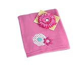 Gift Set Little Bedding by NoJo Tickled Pink Baby Blanket + Hot Pink Flower Baby Headband Bundle [並行