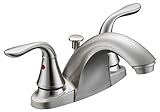 Aqua Plumb 1554002 CUPC AB1953 4-Inch Two-Handle Satin Nickel Lavatory Faucet [並行輸入品]