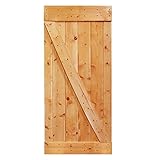 36 " x84 "ソリッドコアPlank松Barn Wood内部ドアスライド