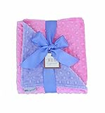 MEG Original Paris Pink & Lavender Minky Dot Baby Girl Blanket 990 by MEG Original