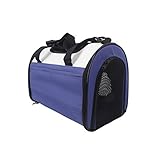 AUTOINBOX ペットキャリーバッグ 犬 キャリーバック 折りたたみ ショルダーバッグ (ブルー, M)
