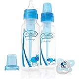 Dr. Brown's 8 oz SN Blue Deco Bottles & Pacifier Gift Set by Dr. Brown's