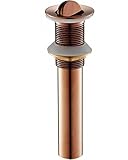 浴室の蛇口の船の虚栄心オーバーフローのない油の擦れブロンズのシンクフリップアップ排水スタイリッシュなスイベルスタイルのストッパー（4色）,Rosegold