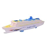 TOYMYTOY ミニ子供ボートの玩具音楽船の模型点滅サウンド電動クルーズボートモデルのおもちゃ