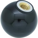 TRUSCO(トラスコ) 樹脂製握り玉 芯金付 黒 Φ40XM10mm P-TPC40-10BK