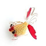 Craft Tamago 【1個】金魚 チャーム 立体 29*29mm 金魚【赤金】