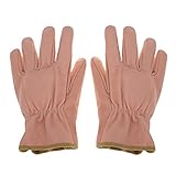 溶接手袋　電気溶接作業用の手袋　革製　 ガーデンニング、溶接、BBQなどに大活躍　 耐熱性・耐久性に優れ　SIKIWIND (ピンク)