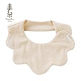 (チャックル) chuckle * なちゅ * ドットレース お花型 新生児スタイ 【 日本製 】 アイボリー サイズなし V8702-00-11