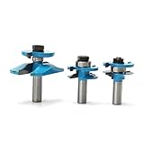 KING DO WAY 3pcs 1/2'' ルータービット 木工ツール カッター ビットセット 木製収納ボックス付き