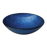 Yosemite Home Decor CAMDEN Fused Topmount Round Glass Basin, Royal Blue [並行輸入品]