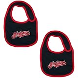 2 PACK: MLB Cleveland Indians ベビー Baby  / 幼児のビブ Infant Bibs - ダークブルー Dark Blue