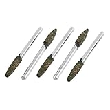 uxcell ゴム砥石 軸付砥石　研磨ビット　メタル　シャフト　4mmの直径　コーンチップ　マウント　5本入