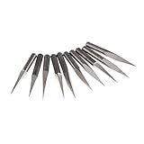 IPOTCH 研削ツール　V字型　彫刻ビット　CNC ルーター工具　3.175mmシャンク　全6サイズ選択　タングステン鋼　10点セット　 - 10度