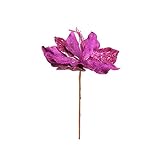 17" Elegant Purple Beaded Sparkle Amaryllis Flower Christmas Pick