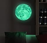 Marsway Creative 30cm Glow in the Dark Moon Night Luminous Stickers Removable Adhesive Wall Decal by