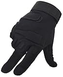 Simplicity Men Women's Cycling Motorcycle Gloves Mittens, Full Finger Black L [並行輸入品]