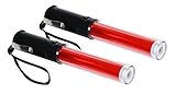誘導棒 LED 2本 26cm 誘導灯 交通 整理 駐車場 三段切り替え 櫻文庫 (赤)