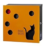 EUROデザイナーズポスト ユーロデザイナーズポスト MB5104ネコ オレンジ 郵便受け MB5104cat-KL-ORANGE 094 奥行37×高さ35×幅13cm