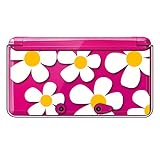 sslink ニンテンドー 3DS 対応 クリア ハード カバー デイジー(ホワイト) 花柄 レトロ フラワー