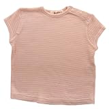 オーガニックコットン　キャップスリーブTシャツ(90ピンク):Tシャツとして、肌着として!