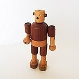 スプソリ 木のおもちゃ 木製ロボット 手足の関節も自由自在に動くロボット人形