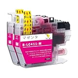 【稲妻トナー】LC411M インク マゼンタ 2本 互換 LC411 インクカートリッジ LC411-4PK 4色セット【純正品併用/大容量タイプ/残量表示/個包装】対応機種: DCP-J928N-W/B J528N J915N J926N-W/B J1800N J526N MFC-J905N J939DN/DWN J739DN/DWN J904Nインク