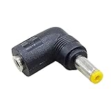 MaxLinker (マックスリンカー) DC端子サイズ変換L型アダプタ メス側 外径3.5mm 内径1.35mm → オス側 外径5.5mm 内径2.1mm DCアダプタサイズ変換に 電力24v 5Aまで対応 (3.5φ/1.35φ→5.5φ/2.1φ L型)