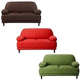 2人掛けソファ  Carina（カリーナ）ファブリック/ ラブソファ / 一人暮らし/2P (レッド)