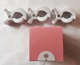 Stroller Accessories-3 Blanket Clips-(Pram Pegs)-Free Pink Gift Box & Tissue by The Guilford Company