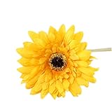 2手作り菊のシミュレーションの花人工花、黄色のセット
