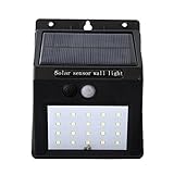 SHINA 防水コードレス　20LED ソーラーライト モーションセンサーソーラーウォールライト 庭、ポーチ、階段、テラス、ガレージ、入口用