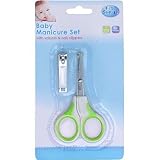 Baby Manicure Set with Scissors and Nail Clippers (Green) by First Steps