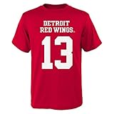 NHL DetroitレッドWings Pavel Datsyuk Name and Number S / S Tee L レッド