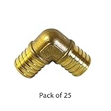 1 / 2 " – 1 " Pexエルボ( 25パック)真鍮クリンプ継手/継手 1 Inch 240103