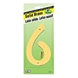 Hy-Ko BR-40/6 4 Solid Brass #6 House Number [並行輸入品]
