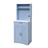 JK フレンチカントリー家具 カップボード 幅60 フレンチスタイル ブルー&amp;ホワイト FFC-0006BL