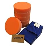 〈TOP MEISTER〉電動 カー ポリッシャー 交換 用 平型 スポンジ バフ 選べる３サイズ 80 / 100 / 125mm マイクロファイバー タオル つき（100mm×6枚）