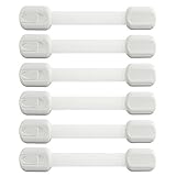 littlejian-6パック子安全locks-babyロックの子Proofキャビネット、引き出し、冷蔵庫、ドア ホワイト littlejian-TJS-6-001