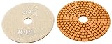 DealMux 3.9インチダイヤグリット1000年ダイヤモンド研磨パッドディスク、オフホワイト、2ピース