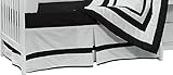 Baby Doll Bedding Modern Hotel Style Nuetral Crib Skirt/ Dust Ruffle, Black