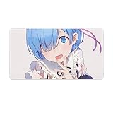 マウスパッド 大型 ゲーミングマウスパッド レム Reゼロから始める異世界生活 レム プレイマット ゴム底 耐洗い表面 耐久性良い キーボードパッド オフィス 周辺機器 デスクパッド パソコンマット 滑り止めゴム底 快適 プレンセント 40X75cm