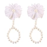 Elevin(TM) Fashion Beautiful Pearl Chiffon Barefoot Toddler Baby Foot Flower Anklet (B) by Elevin(TM